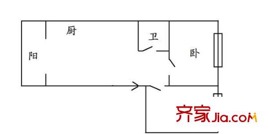 果園小區(qū) 2室 戶型圖