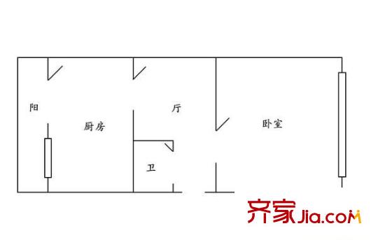 菜藝小區(qū) 1室 戶型圖