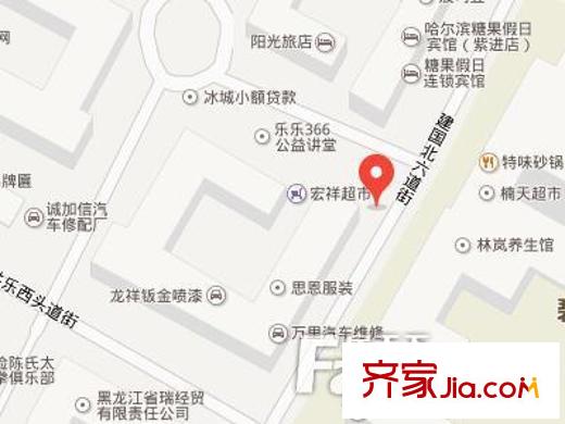 建國(guó)北六道街13號(hào)交通圖
