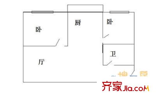 學府名苑 2室 戶型圖
