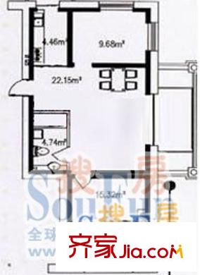 玉翠秀府2室1廳1衛(wèi)1廚