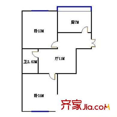 鍋爐二新區(qū) 2室 戶型圖