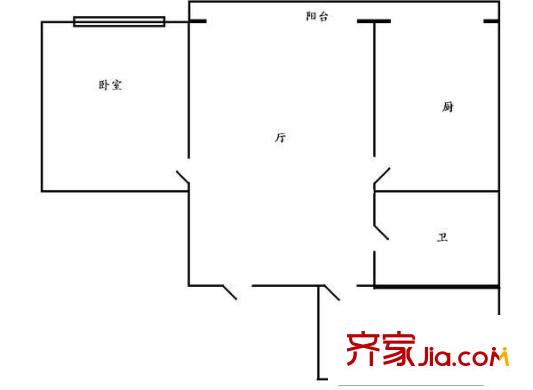 林機(jī)小區(qū) 2室 戶型圖