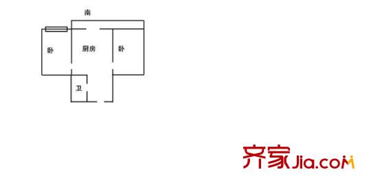 怡園小區(qū) 2室 戶型圖