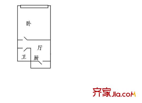 果園小區(qū) 1室 戶型圖