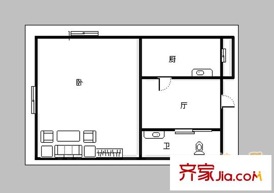 保健新區(qū) 3室 戶(hù)型圖