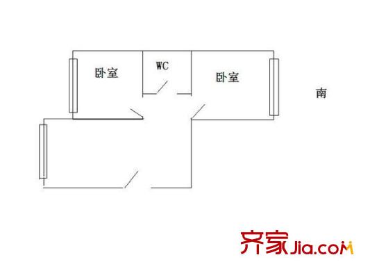 保健新區(qū) 2室 戶(hù)型圖