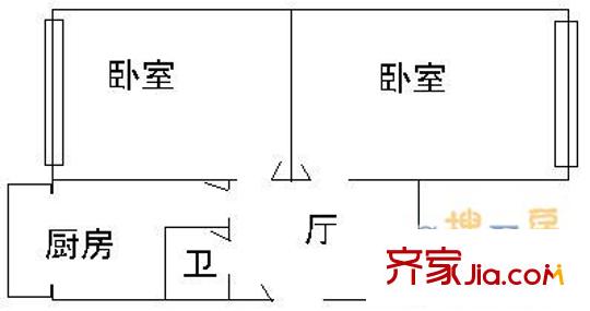 鍋爐二新區(qū) 2室 戶型圖