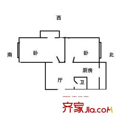 鍋爐二新區(qū) 2室 戶型圖