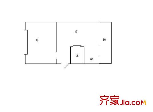 鍋爐二新區(qū) 1室 戶型圖