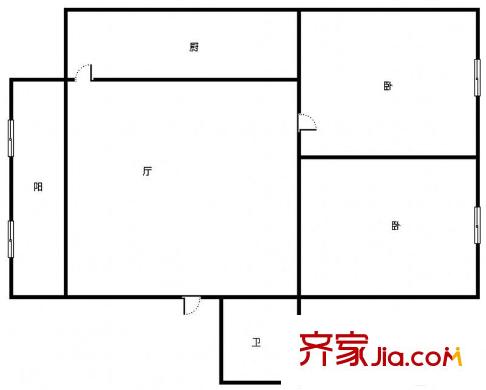 富江家園 2室 戶型圖