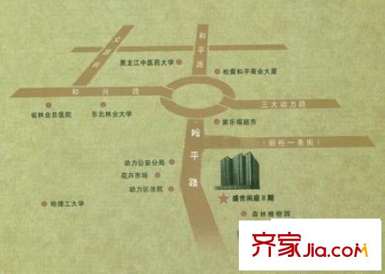 盛世閑庭交通圖