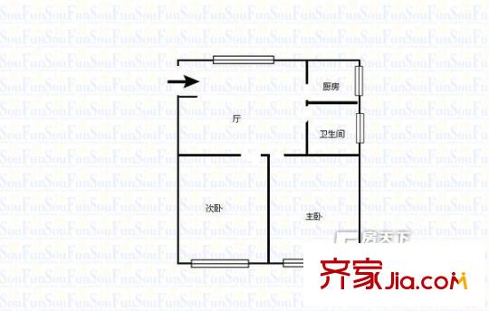 測繪局家屬樓戶型圖繪測局家屬樓 2室1廳1衛(wèi)1廚