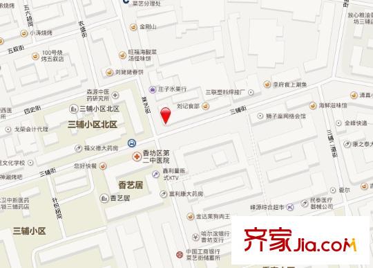 菜藝街與三輔街交匯處小區(qū)交通圖哈爾濱  
