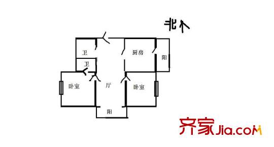 八棟樓小區(qū)2室2廳2衛(wèi)1廚