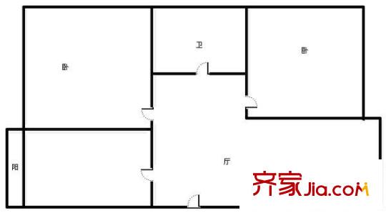 保健新區(qū) 2室 戶(hù)型圖