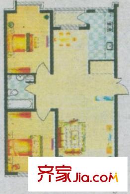 伸馬梧桐灣戶型圖小高層戶型 使用面積71.94平方米 2室1廳1衛(wèi)1廚