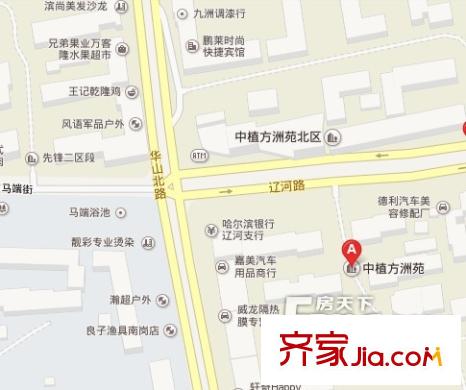 中植方洲苑交通圖哈爾濱  