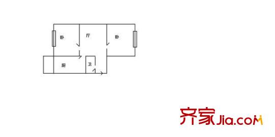 哈電東升家園戶型圖東升家園 2室 戶型圖 2室1廳1衛(wèi)1廚