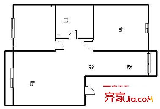 電力名苑 2室 戶型圖