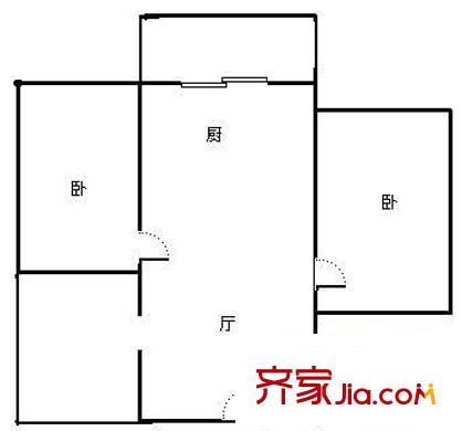電力名苑 2室 戶型圖