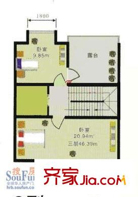 綠海田園戶型圖戶型圖 2室1廳1衛(wèi)1廚