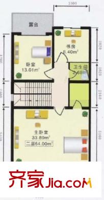 綠海田園戶型圖戶型圖 2室1廳1衛(wèi)1廚