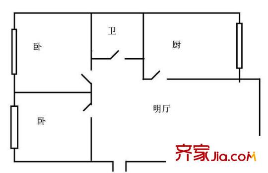 永吉家園 2室 戶型圖
