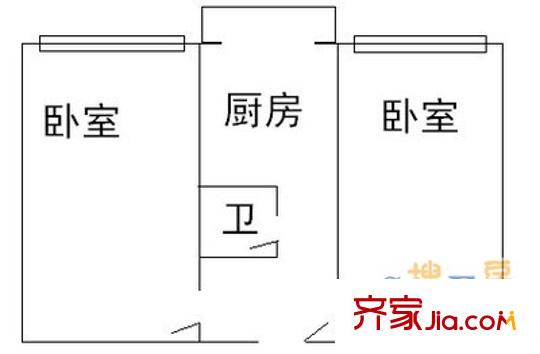 哈電東升家園戶型圖東升家園 2室 戶型圖 2室1廳1衛(wèi)1廚