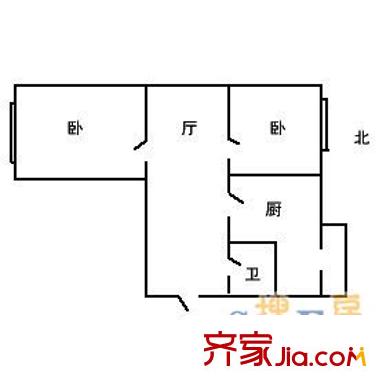 哈電東升家園戶型圖東升家園 2室 戶型圖 2室1廳1衛(wèi)1廚