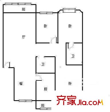 電力名苑 3室 戶型圖