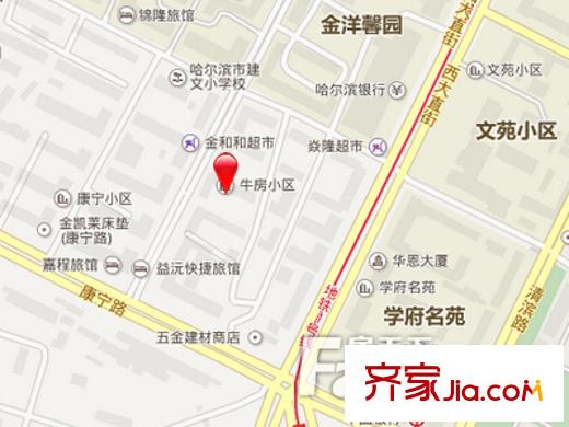 牛房小區(qū)交通圖 