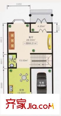 綠海田園戶型圖戶型圖 1室1廳1衛(wèi)1廚