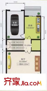 綠海田園戶型圖戶型圖 1室1廳1衛(wèi)1廚