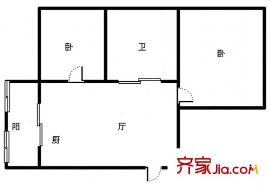 文林小區(qū) 2室 戶型圖