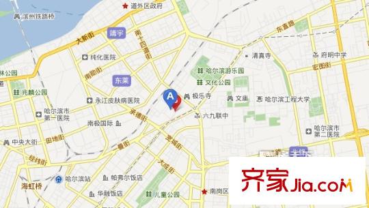 極樂小區(qū)交通圖哈爾濱  