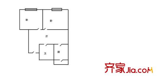 文林小區(qū) 2室 戶型圖