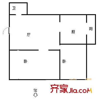 健康家園 2室 戶型圖