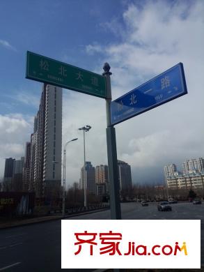 北岸明珠配套圖周邊配套松北大道（2013-04-11）