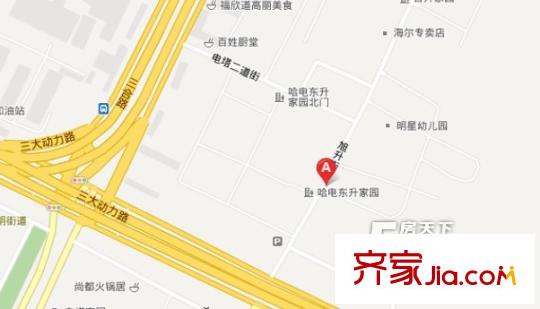 旭升小區(qū)交通圖哈爾濱  