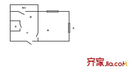 沙曼小區(qū) 1室 戶型圖