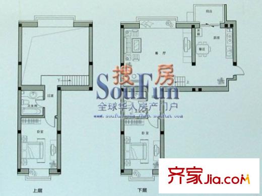 大眾國(guó)際戶型圖戶型圖 2室1廳2衛(wèi)1廚