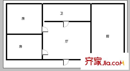 極樂小區(qū) 2室 戶型圖