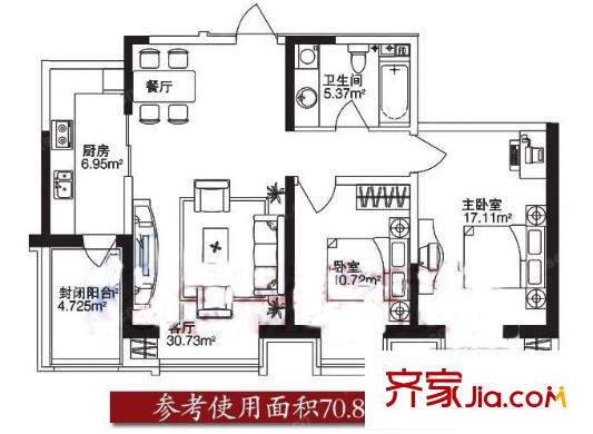 哈爾濱 北岸明珠 戶型圖