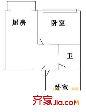 白毛小區(qū) 2室 戶型圖