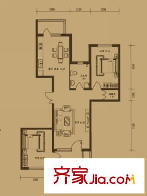 鳳凰灣戶型圖A戶型圖 2室2廳1衛(wèi)1廚