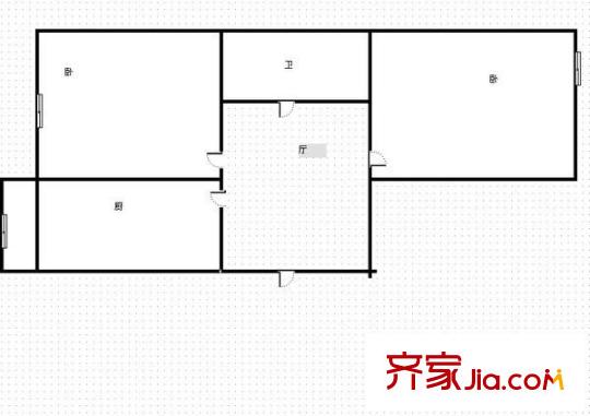 珠江俊景 2室 戶型圖