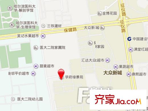 學(xué)府綠景苑交通圖 