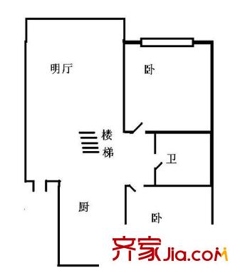 珠江俊景 2室 戶型圖