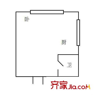 珠江俊景 1室 戶型圖